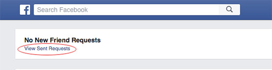 Facebook sent requests screengrabs Facebook sent requests screengrabs